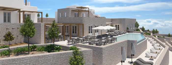 An artistic rendering of Mykonos Euphoria Suites