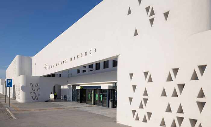 The new terminal at Mykonos International Airport
