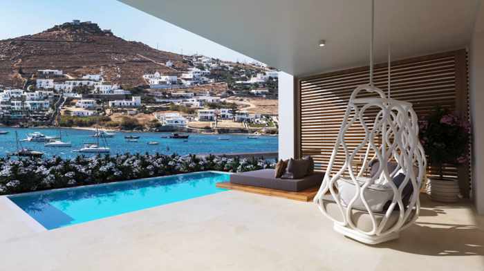 Honeymoon Suite at the Once in Mykonos Luxury Resort