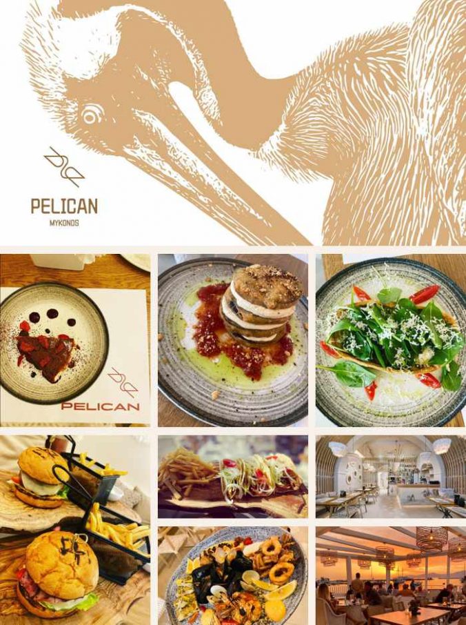 Pelican restaurant in Mykonos Town on Mykonos island