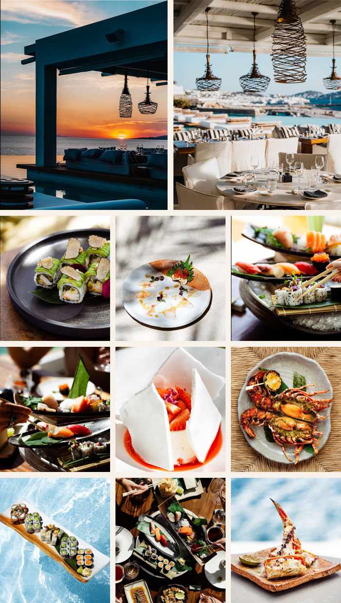 Zuma restaurant at the Cavo Tagoo Hotel on Mykonos