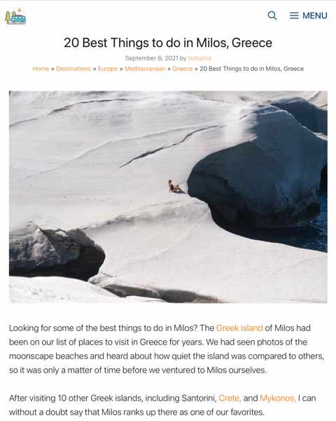 The World Pursuit article 20 things to do on Milos