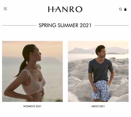 Hanro fashion photos shot on Milos island