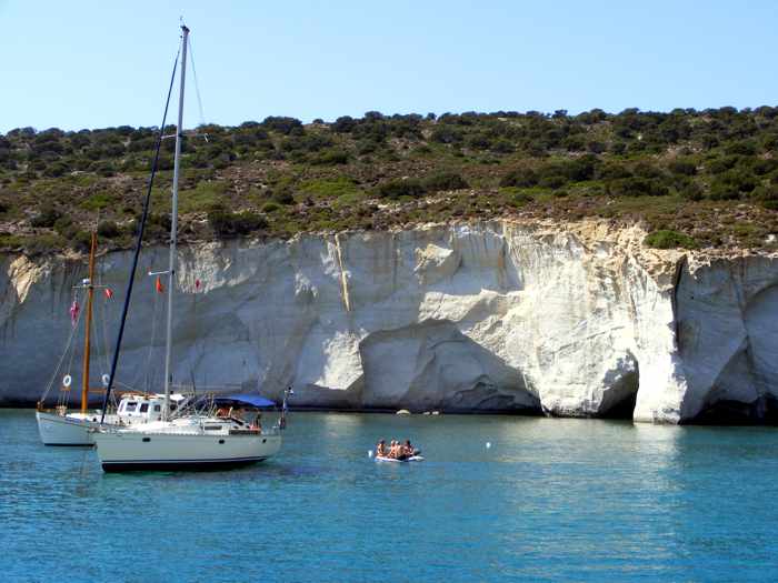 the Kleftiko coast of Milos island in Greece 