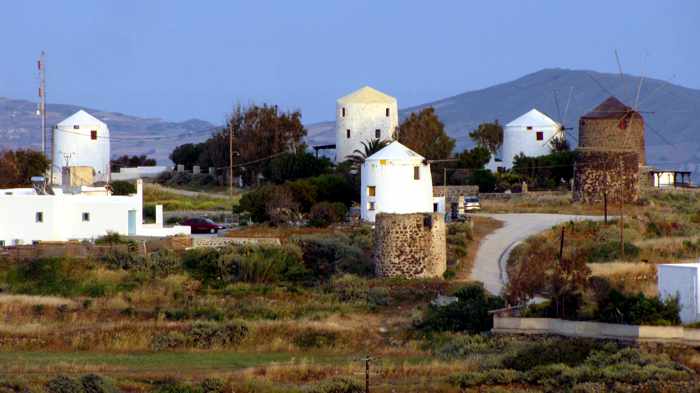 windmills on Milos island