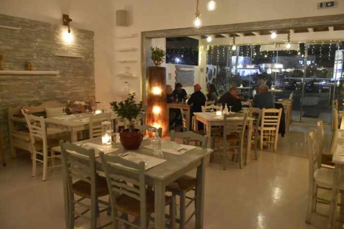 Elaion Mykonos restaurant interior