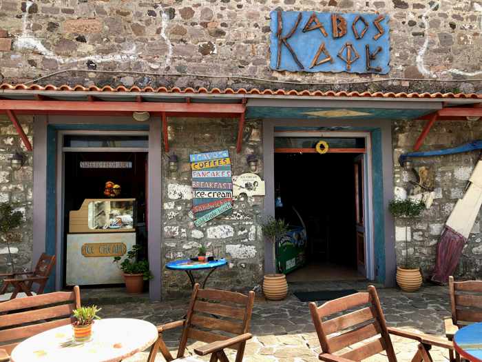 Kavos Cafe at Skala Sykaminias on Lesvos