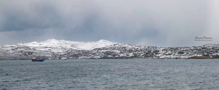 Leanne Vorrias photo of Mykonos island after a snowfall