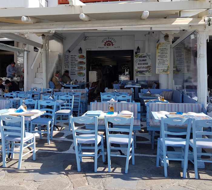 Street view photo of Mourayio Cafe Restaurant on Mykonos 