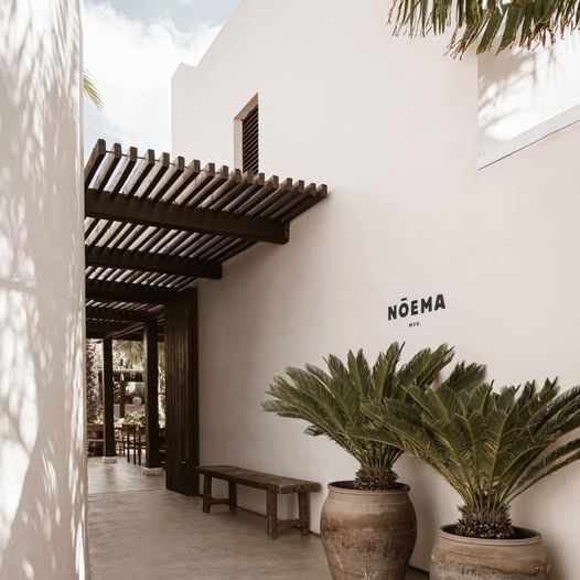 the entrance to Noema restaurant on Mykonos