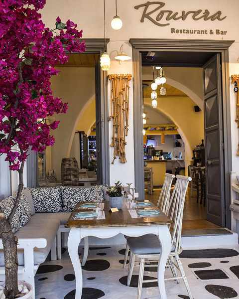 Rouvera restaurant and bar on Mykonos