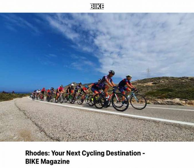 BIKE magazine article on cycling on Rhodes