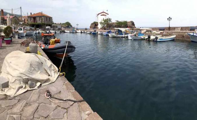 harbour at Skala Sykaminias on Lesvos
