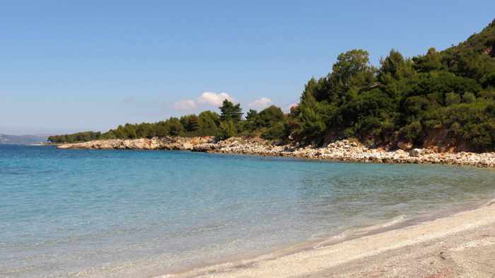 Kalamia beach on Kefalonia