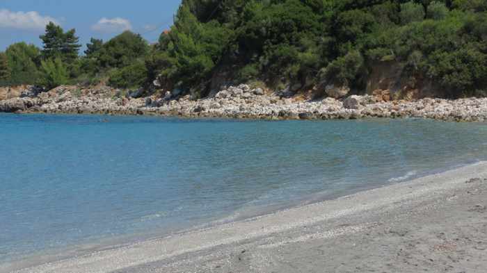 Kalamia beach on Kefalonia