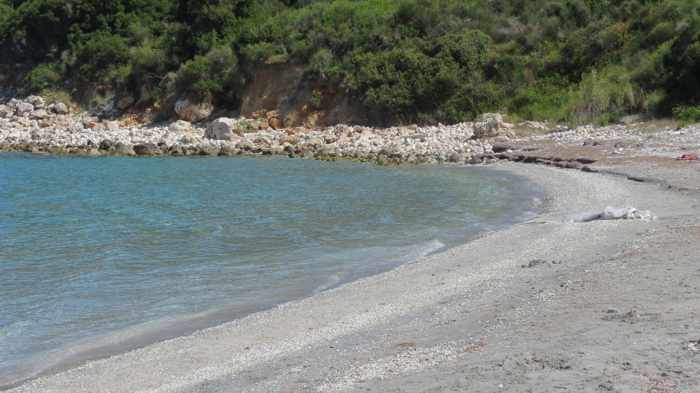 Kalamia beach on Kefalonia