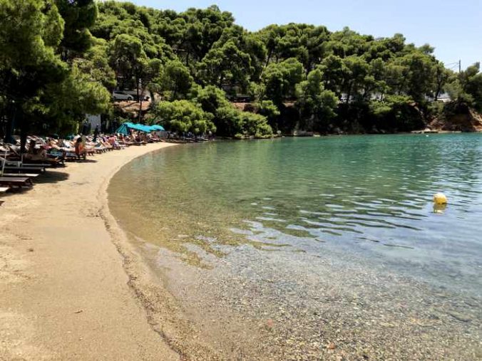 Love Bay and beach on Poros island