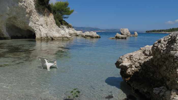 Kalamia beach on Kefalonia 