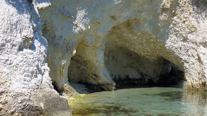 sea caves at Kalamia beach