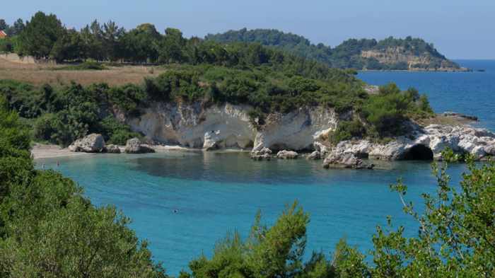 Kalamia beach on Kefalonia