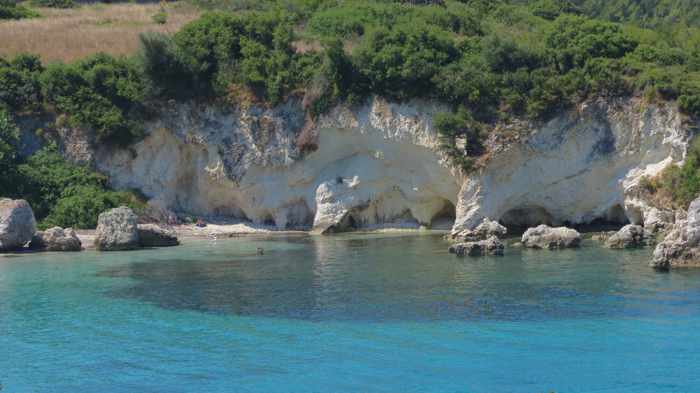 Kalamia beach on Kefalonia