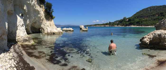 Kalamia beach on Kefalonia 