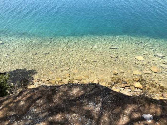Water colours on the coast near Love Bay on Poros island