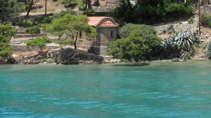Agia Sofia chapel at Love Bay on Poros island