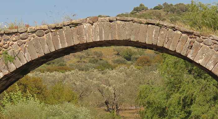 Kremasti bridge on Lesvos island