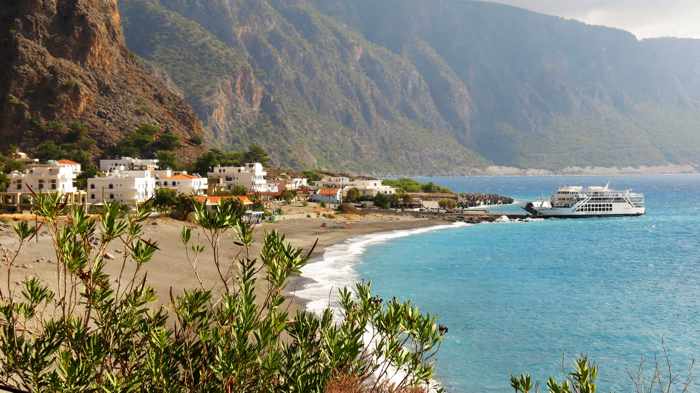 Agia Roumeli village in Crete