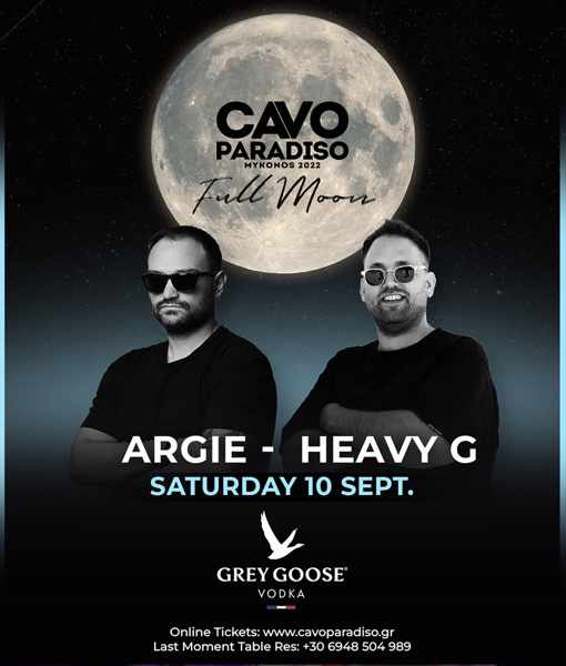 2022.09.10 Cavo Paradiso club on Mykonos presents Argie and Heavy G