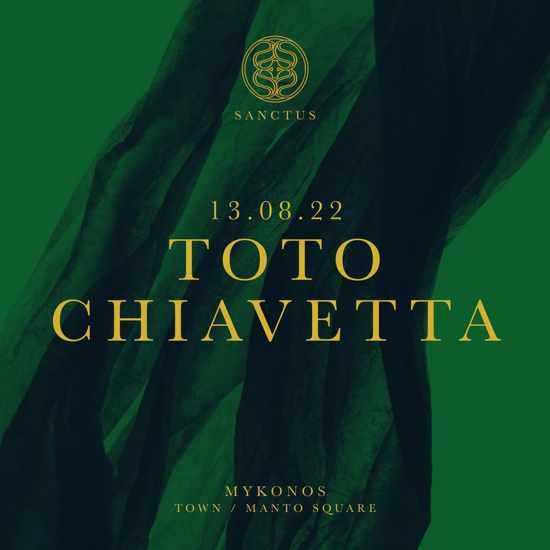 August 13 Sanctus presents Toto Chiavetta