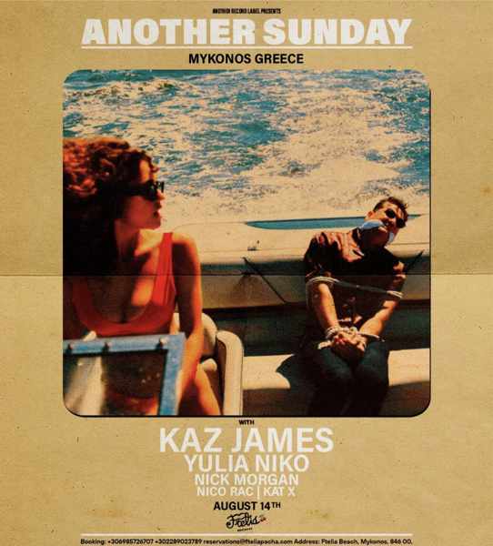 August 14 Ftelia Mykonos Another Sunday party with DJ Kaz James