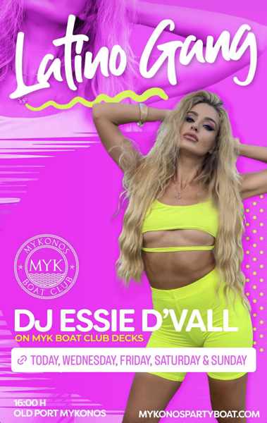 August 16 17 19 20 & 21 DJ Essie De Vall at Myk Boat Party cruises