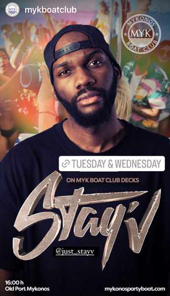 August 23 and 24 Myk Boat Club presents DJ Stay V