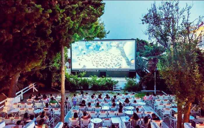 Cine Manto outdoor cinema on Mykonos