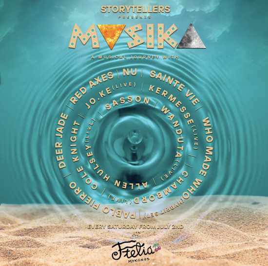 Ftelia Pacha Mykonos Musika events on Saturdays during summer 2022