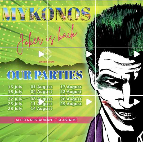 Joker Mykonos party events for summer 2022