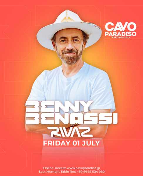 DJ Benny Benassi at Cavo Paradiso club Mykonos
