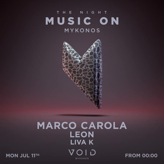 July 11 Void club Mykonos DJ lineup