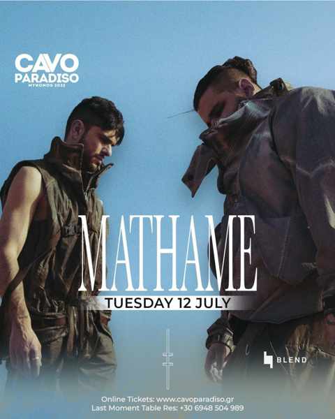 Mathame at Cavo Paradiso club on Mykonos