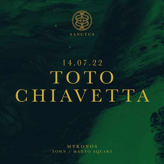 July 14 Sanctus presents Toto Chiavetta
