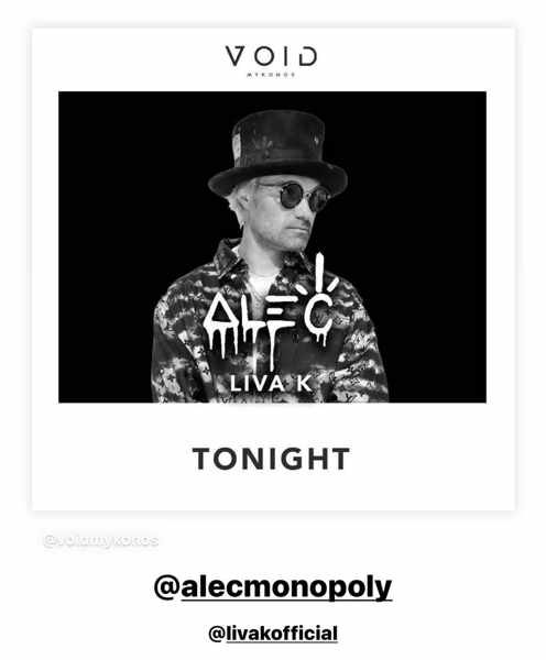 July 16 Void presents Alec Monopoly and Liva K