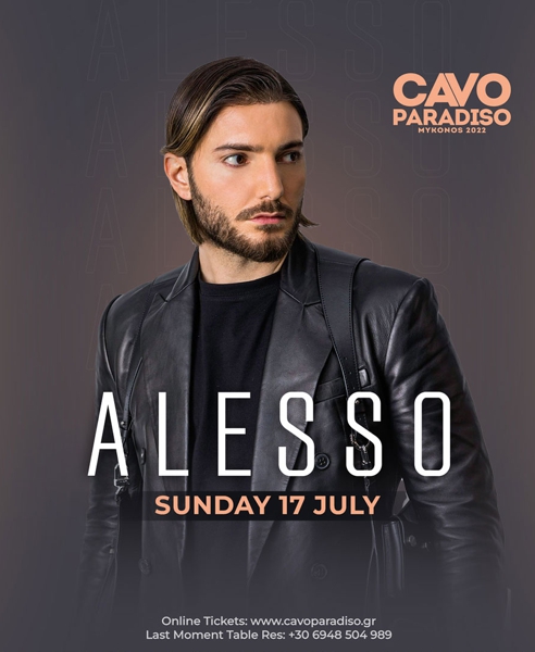 DJ Alesso at Cavo Paradiso club on Mykonos