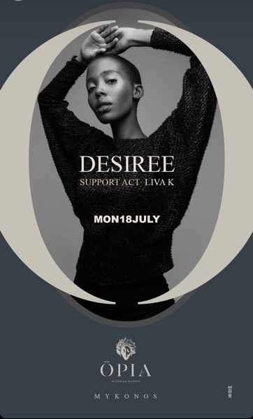 July 18 Opia presents Desiree