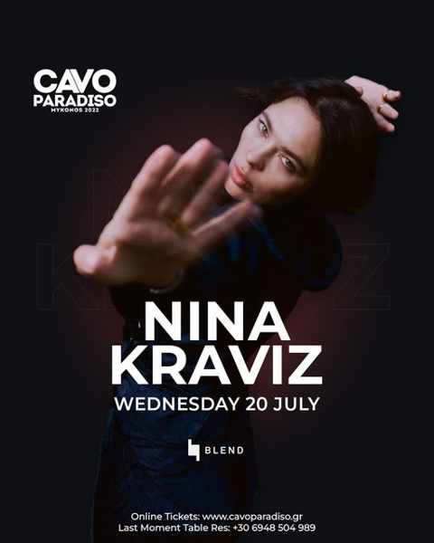 NIna Kraviz show at Cavo Paradiso club on Mykonos