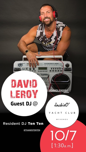 June 10 JackieO Yacht Club presents DJ David Lery