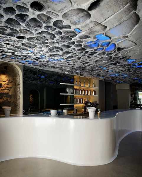 Interior of La Barran Bar on Mykonos