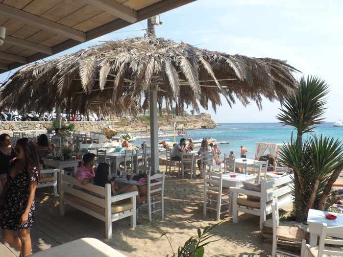 Paraga Cafe at Paraga beach on Mykonos