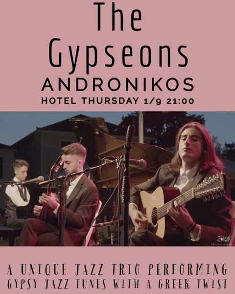 September 1 Andronikos Hotel on Mykonos presents The Gypseons